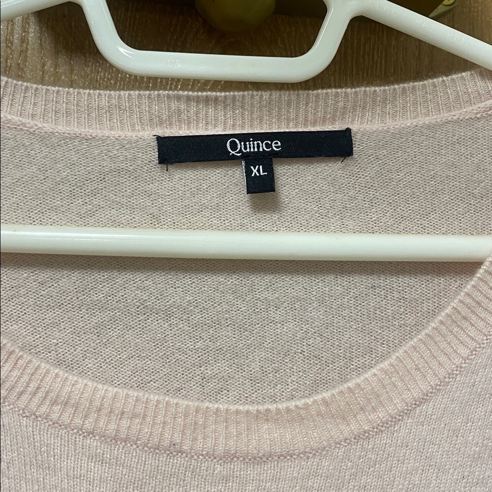 Quince Mongolian cashmere Light Pink Crewneck Sweater XL - Picture 4 of 6